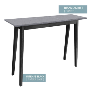 CONSOLE TABLE BLACK BASE (BIANCO DRIFT)