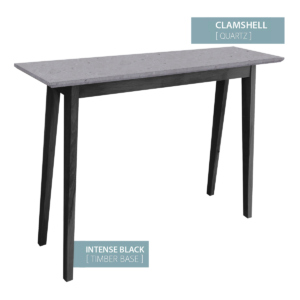 CONSOLE TABLE BLACK BASE (CLAMSHELL)