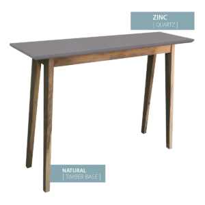 CONSOLE TABLE NATURAL BASE (ZINC)