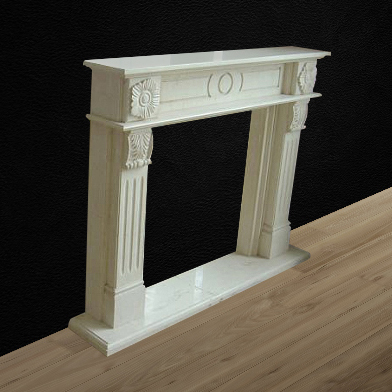 Camille Carrara Marble Fireplace Surround