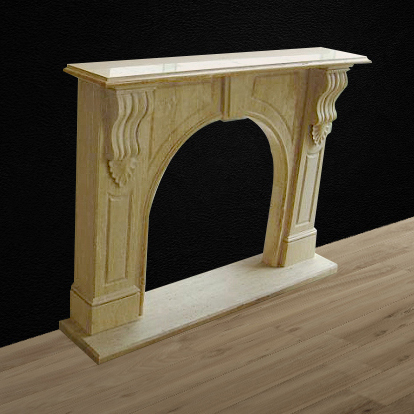 Dahlia Carrara Marble Fireplace Surround