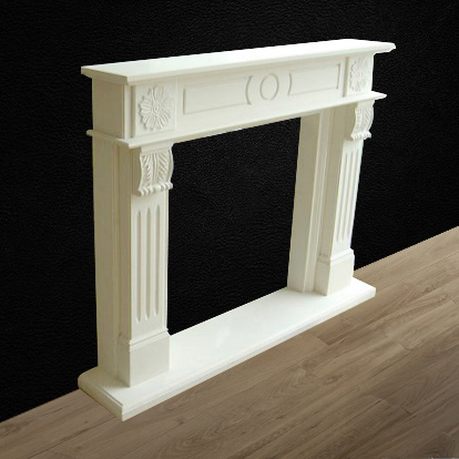 Lena Carrara Marble Fireplace Surround