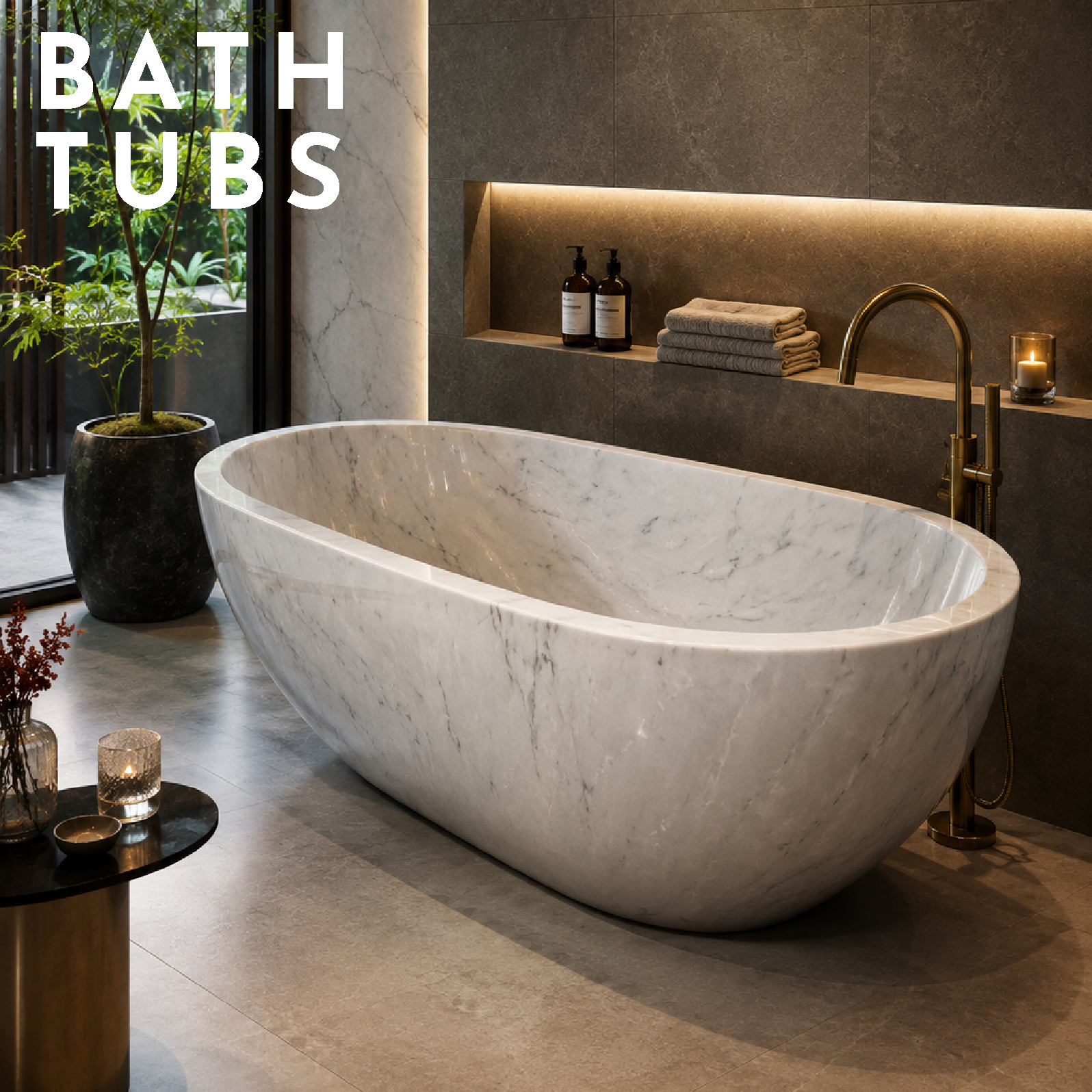 Stone bathtub