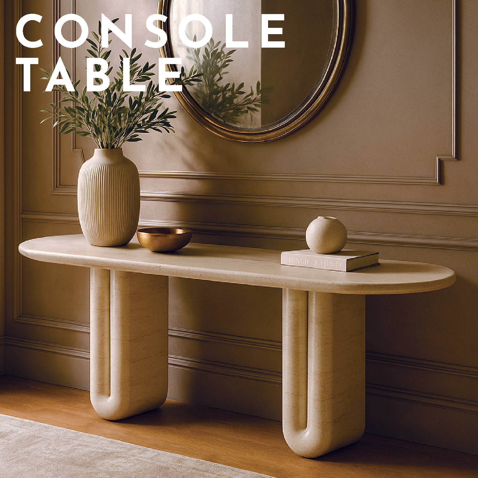 Stone console tables
