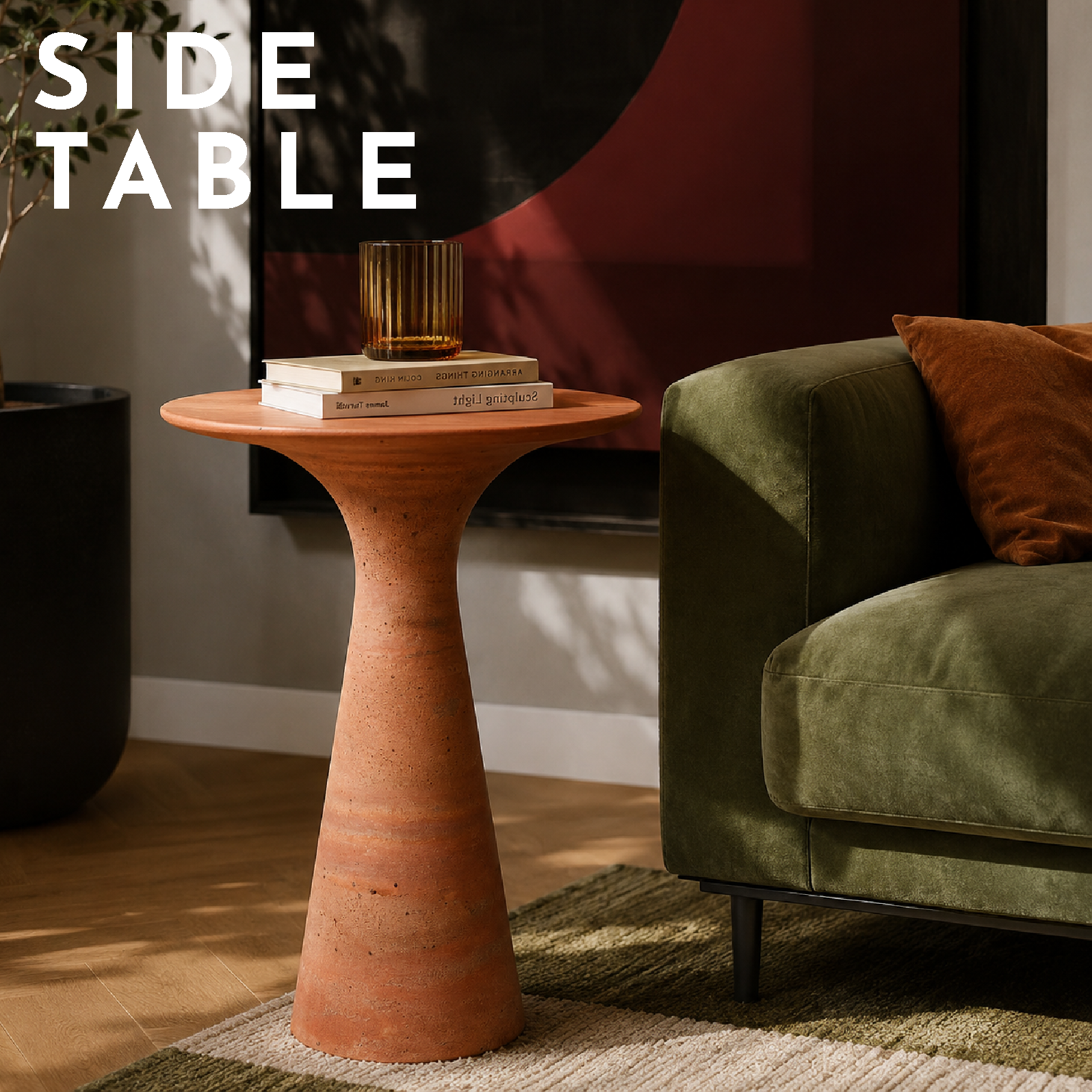 Stone side tables