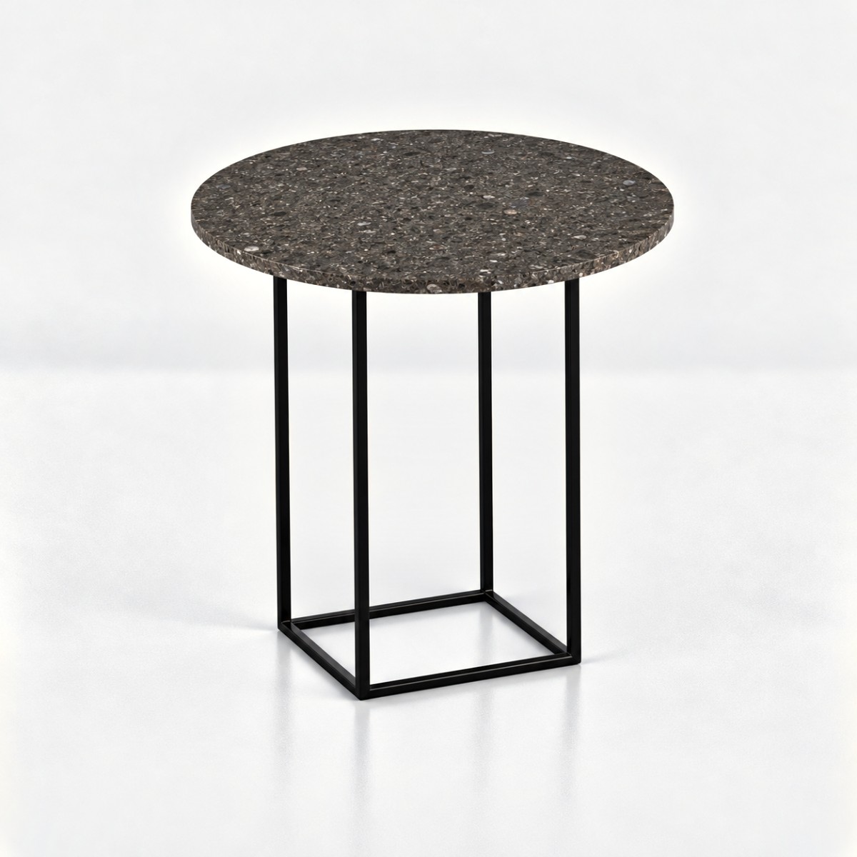 Side Table ST2 Black Steel Base – Wild Rock