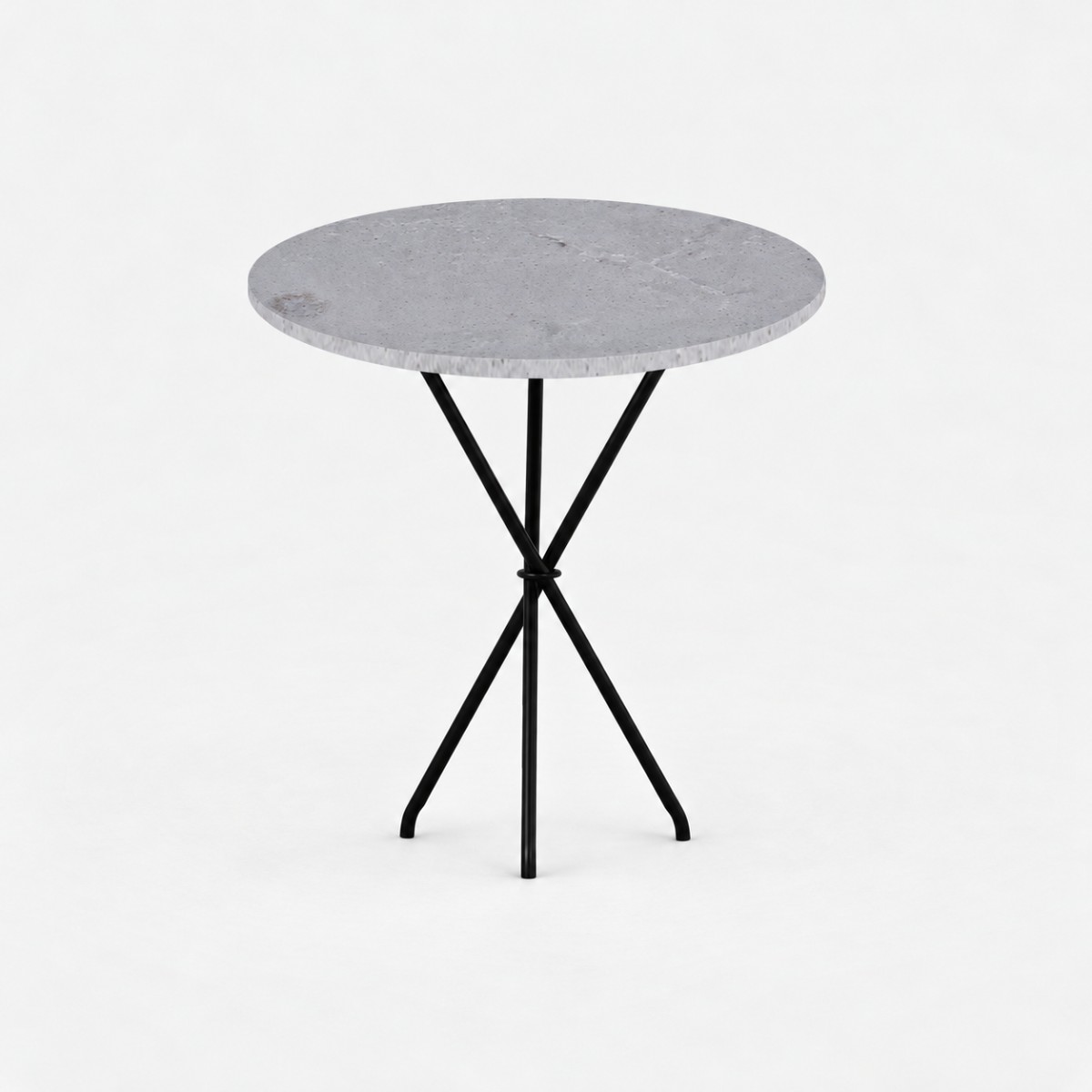 Side Table ST3 Black Steel Base – Blanco Drift