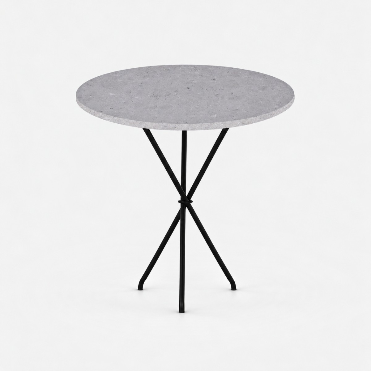 Side Table ST3 Black Steel Base – Clamshell