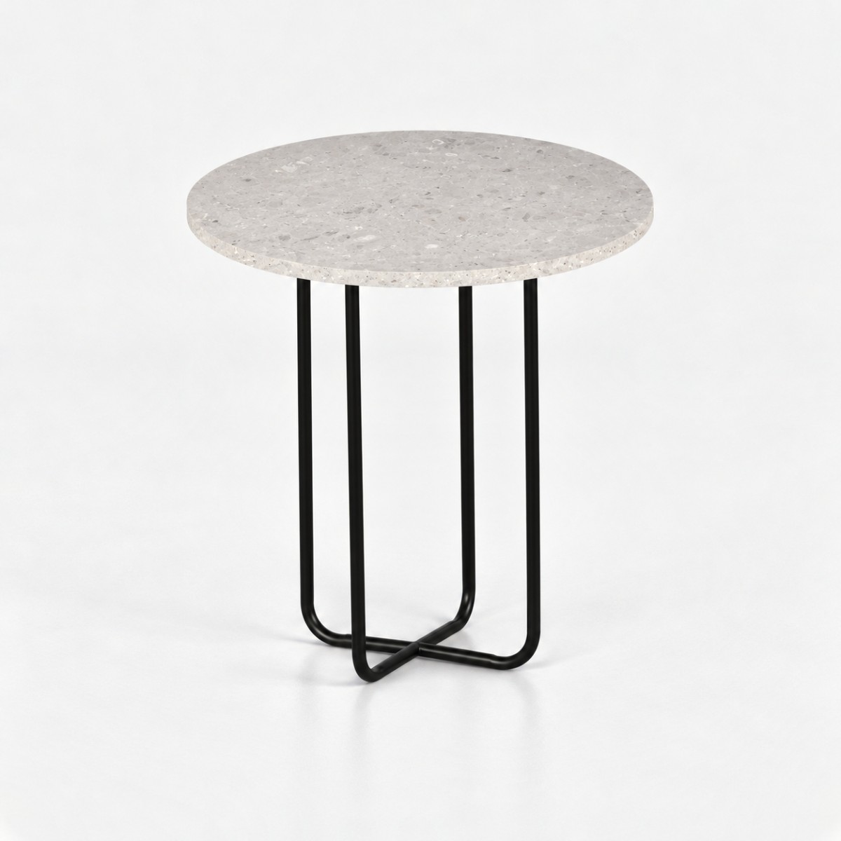 Side Table ST1 Black Steel Base – Clamshell