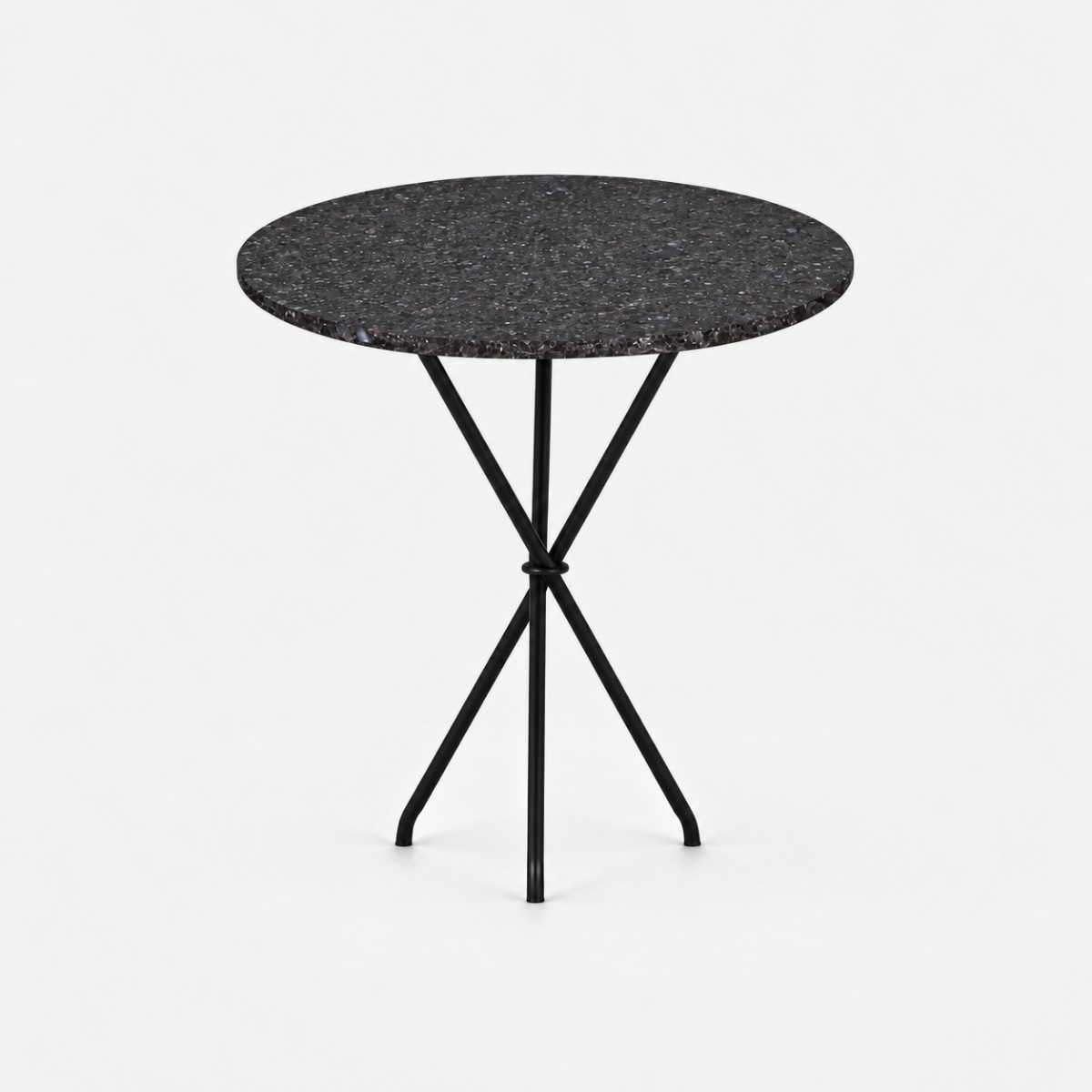 Side Table ST3 Black Steel Base – Wild Rock