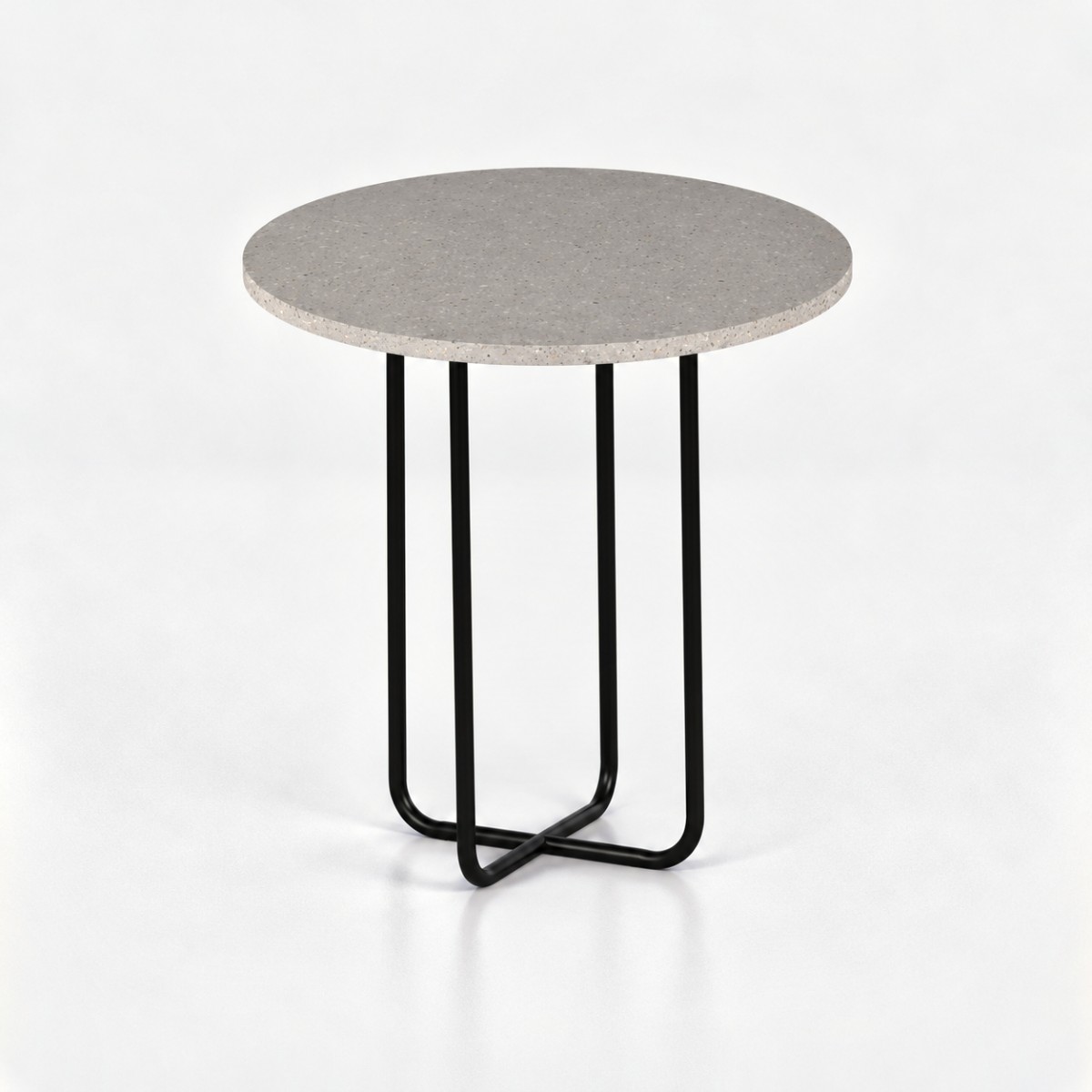 Side Table ST1 Black Steel Base – Zinc