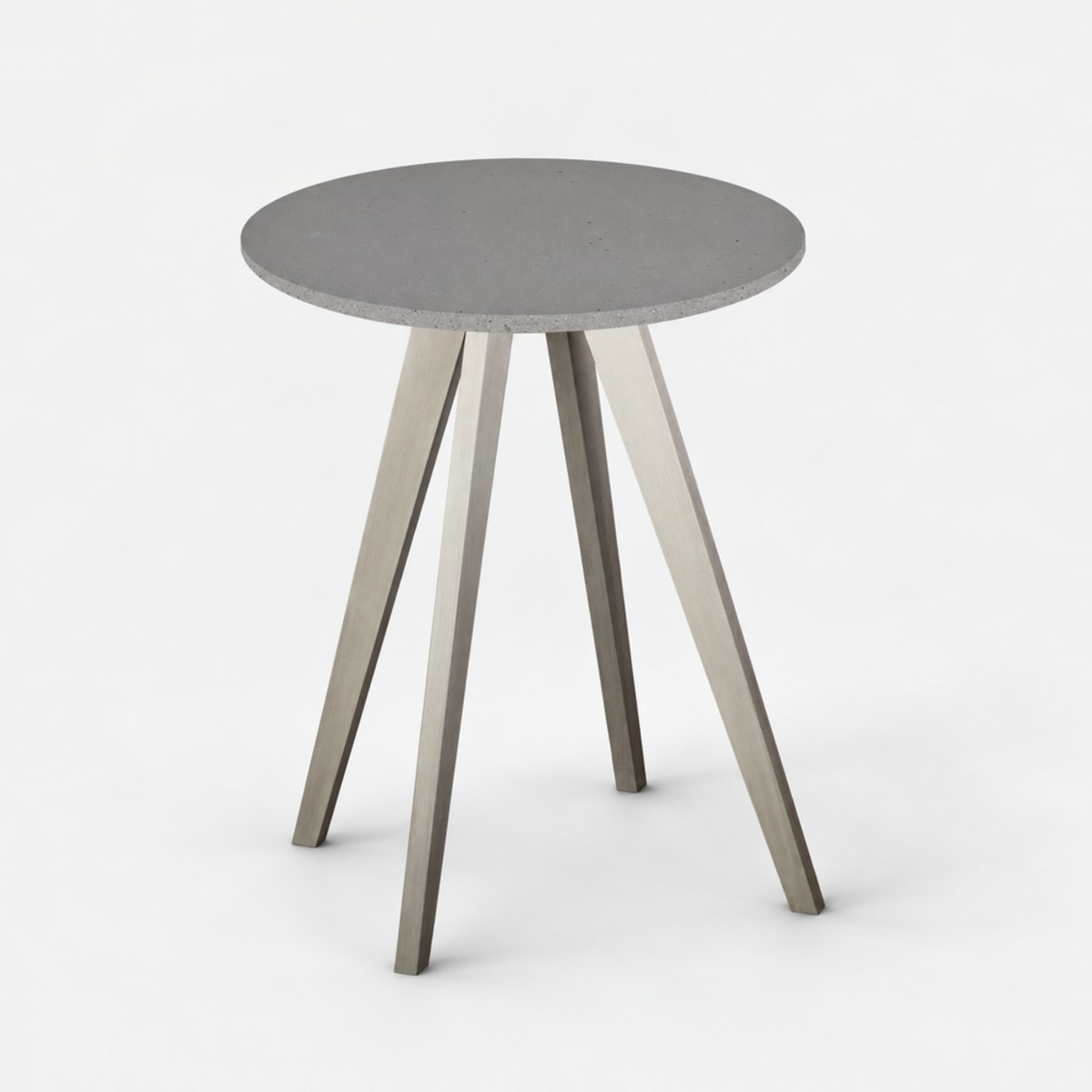 Cafe Table Alpaca White Base – Raw Concrete