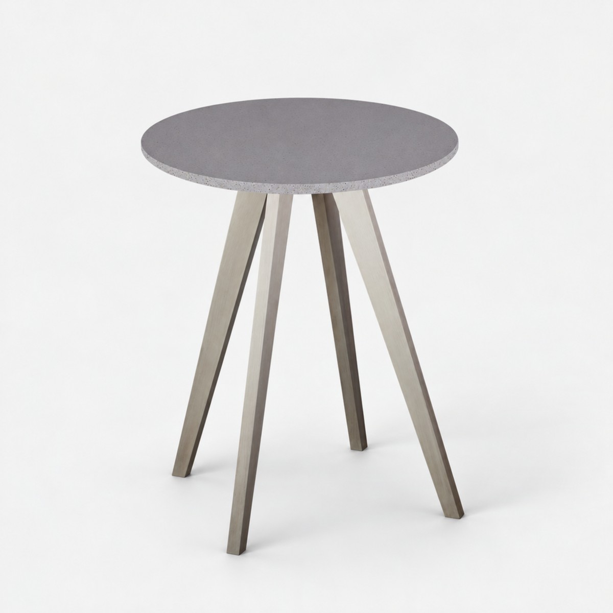 Cafe Table Alpaca White Base – Zinc