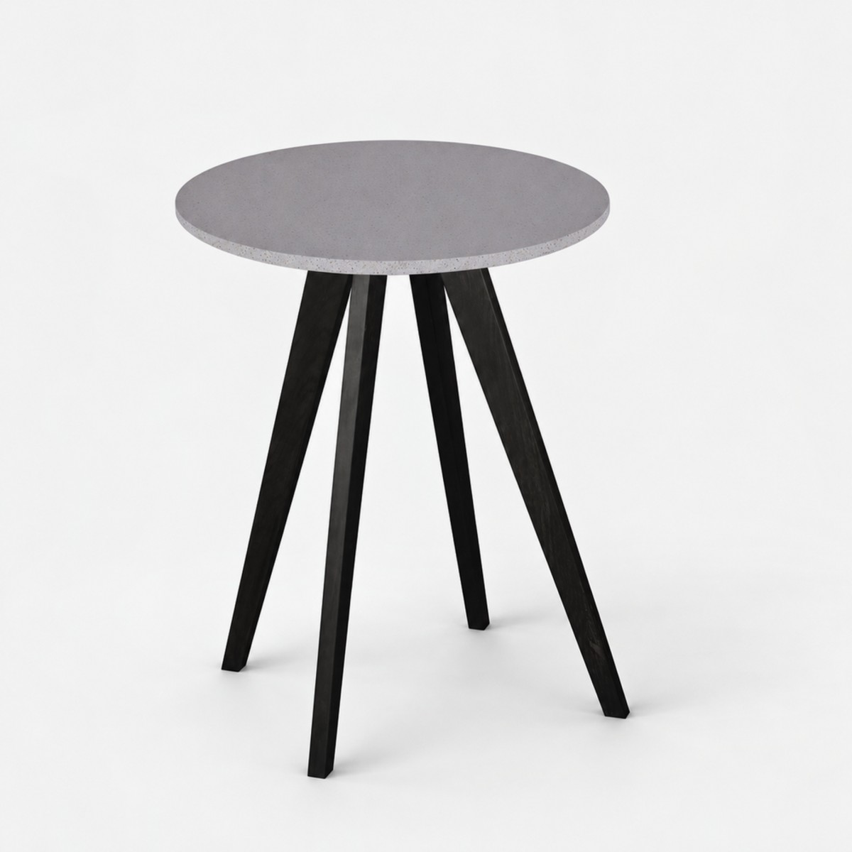 Cafe Table Black Base – Zinc