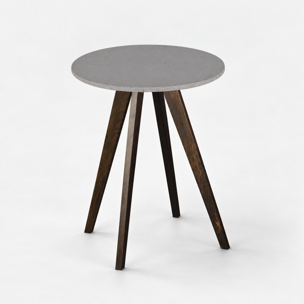 Cafe Table Charcoal Base – Raw Concrete