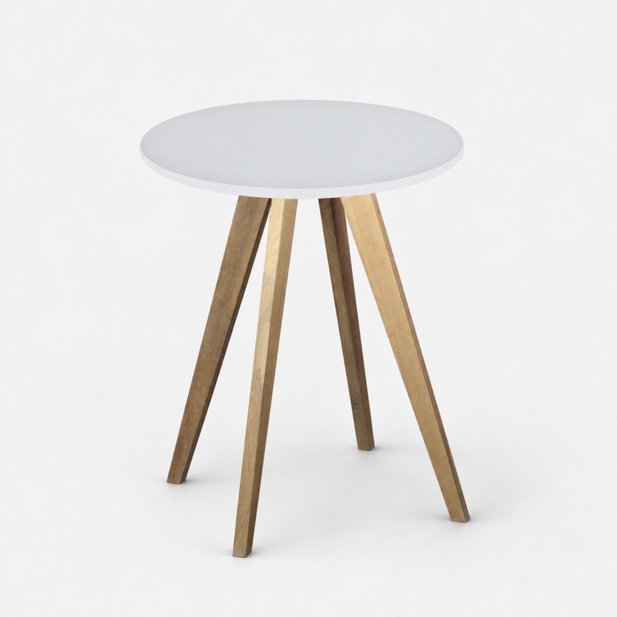 Cafe Table Natural Base – Alpine White