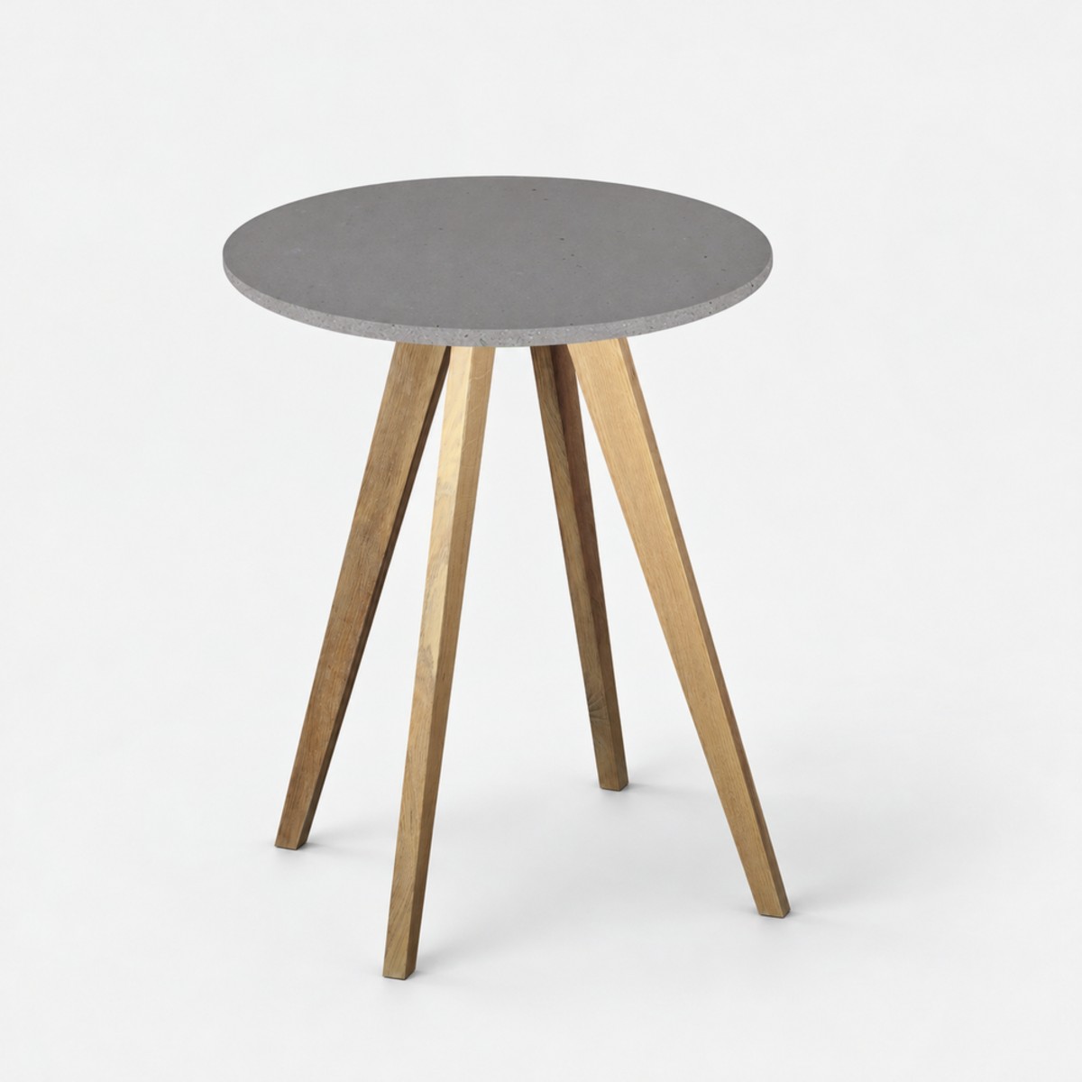 Cafe Table Natural Base – Raw Concrete
