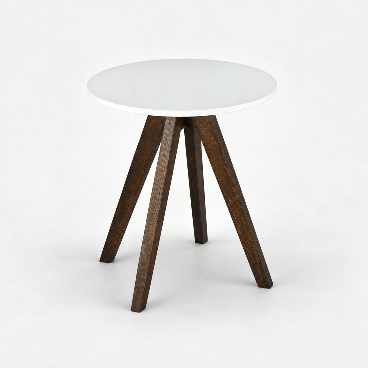 Side Table Charcoal Base – Alpine White