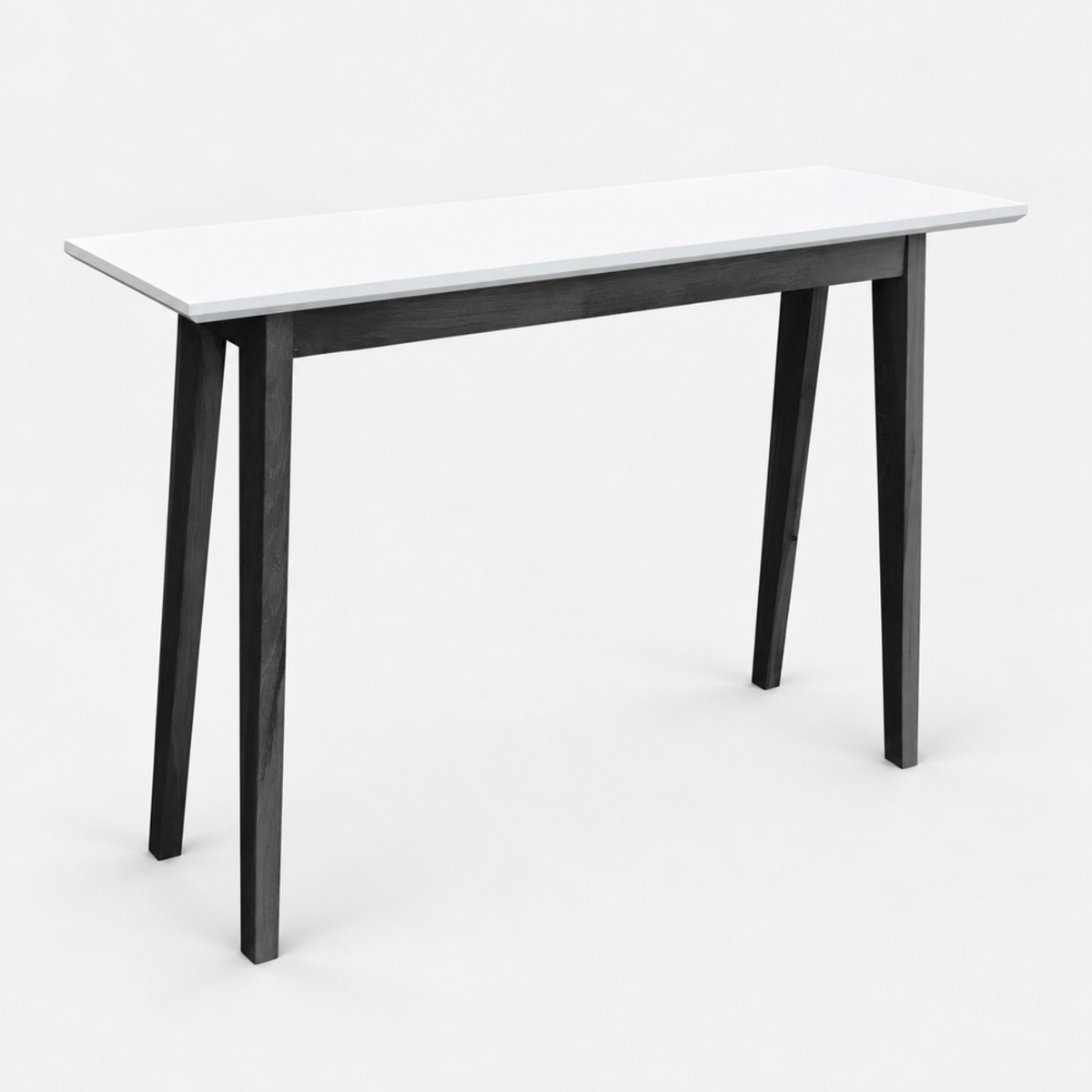 Console Table Black Base – Alpine White