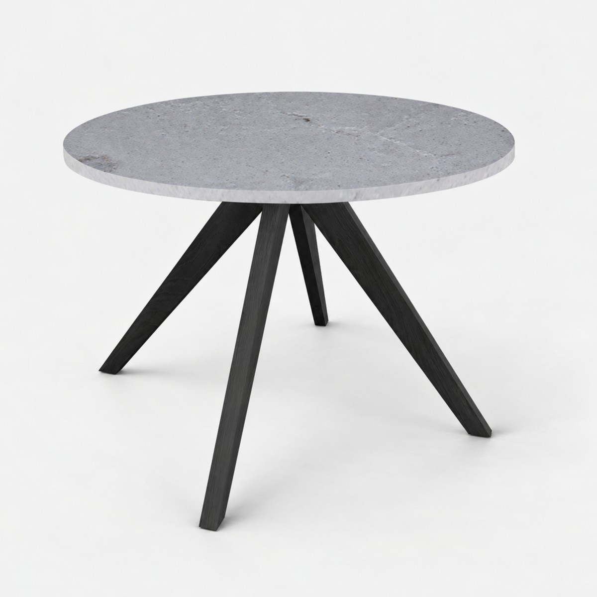 Dining Table Round Black Base – Blanco Drift