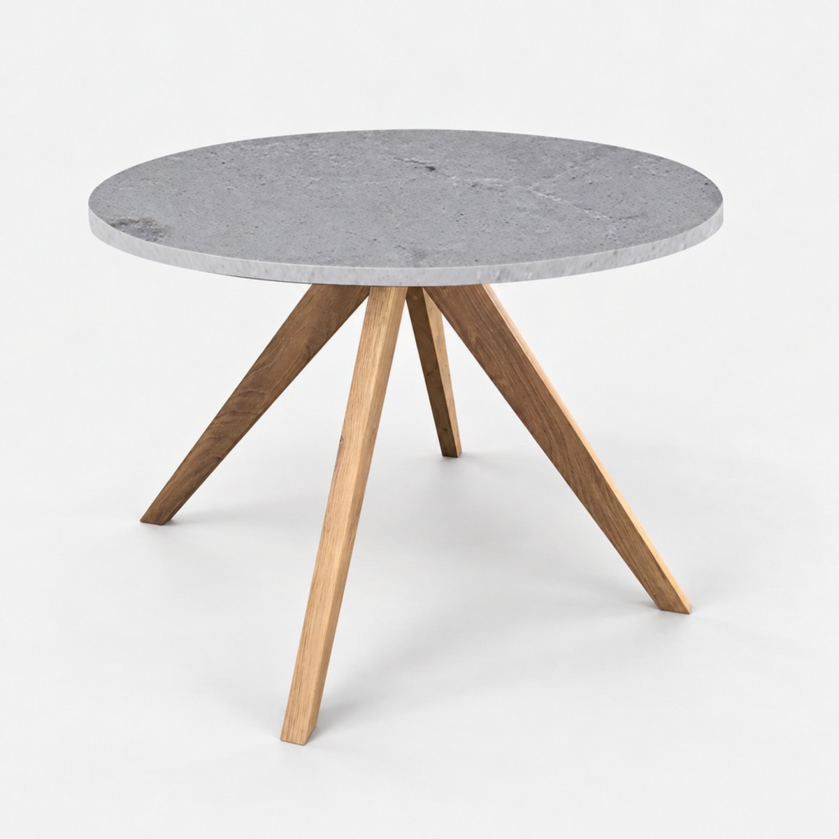 Dining Table Round Natural Base – Blanco Drift