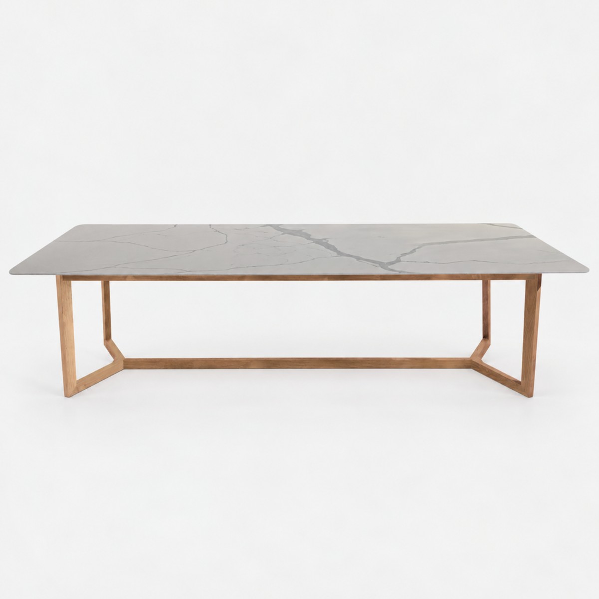 Dining Table Rectangle Natural Base – Calacatta