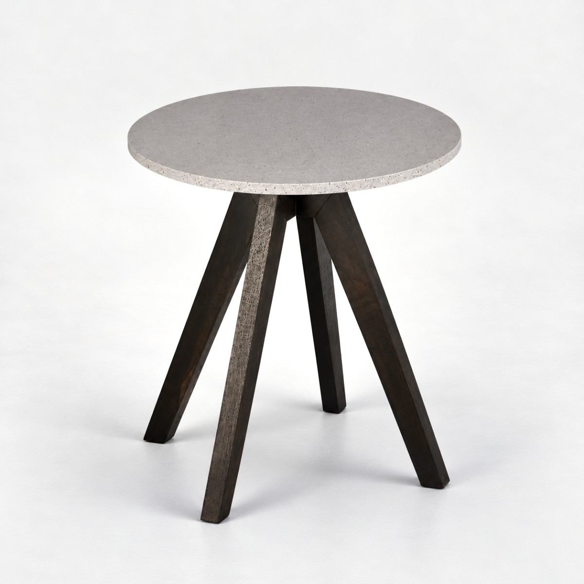 Side Table Black Base – Zinc