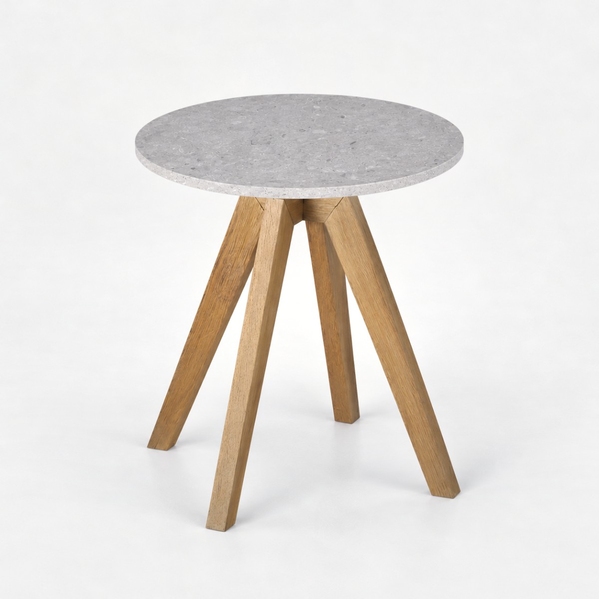 Side Table Natural Base – Clamshell