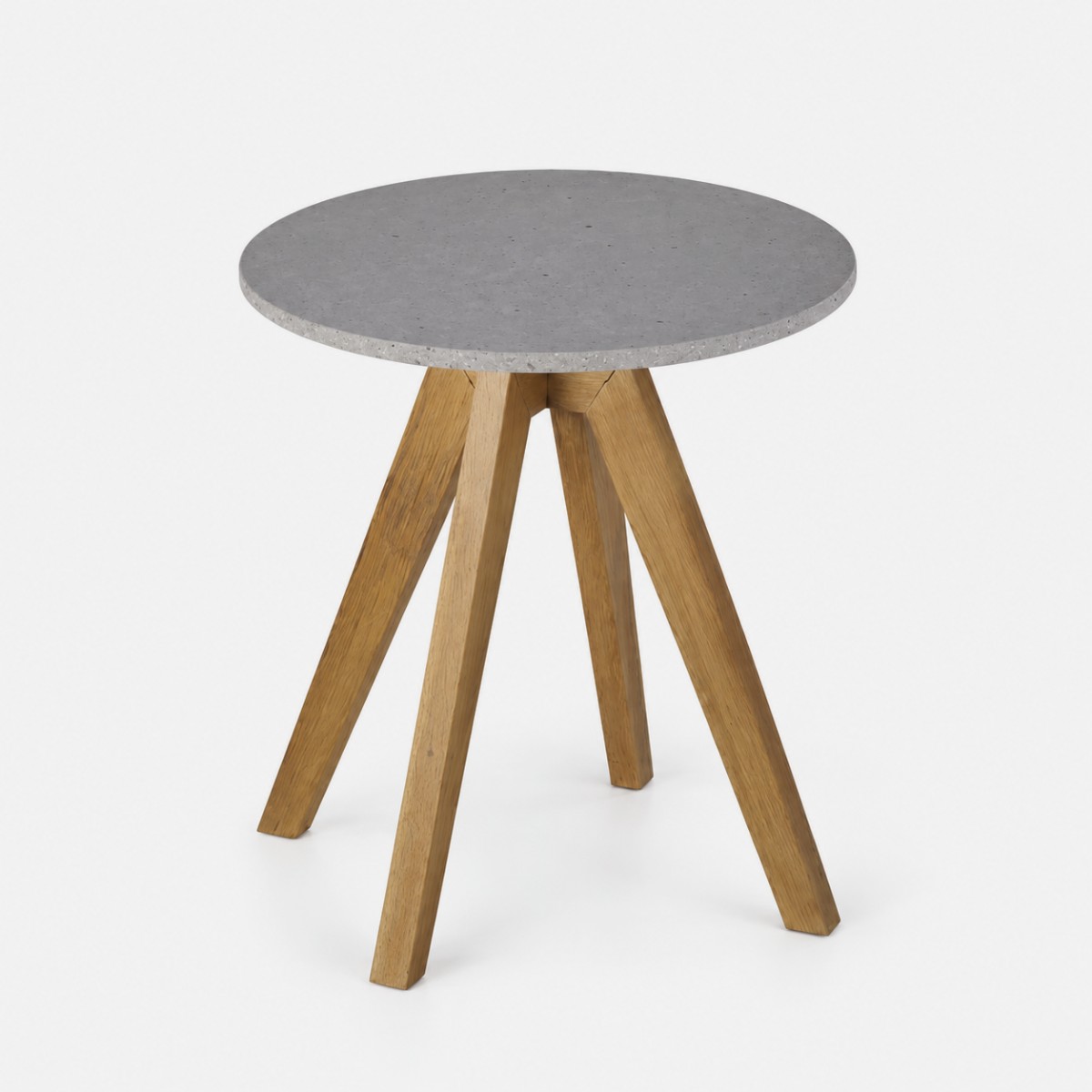 Side Table Natural Base – Raw Concrete