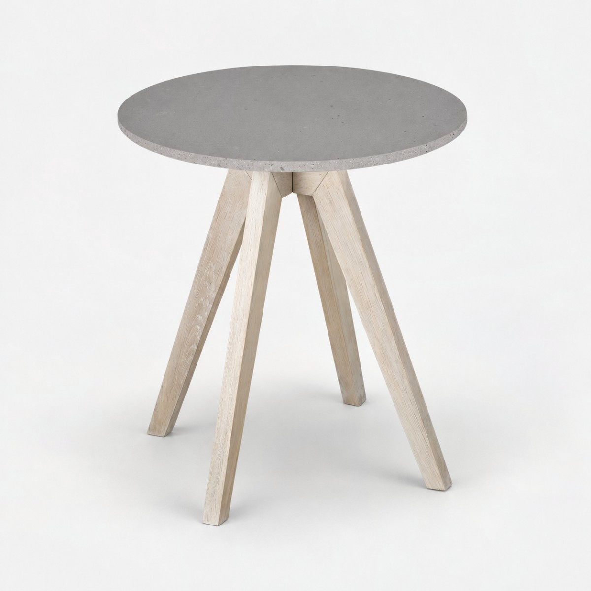 Side Table Alpaca White Base – Raw Concrete