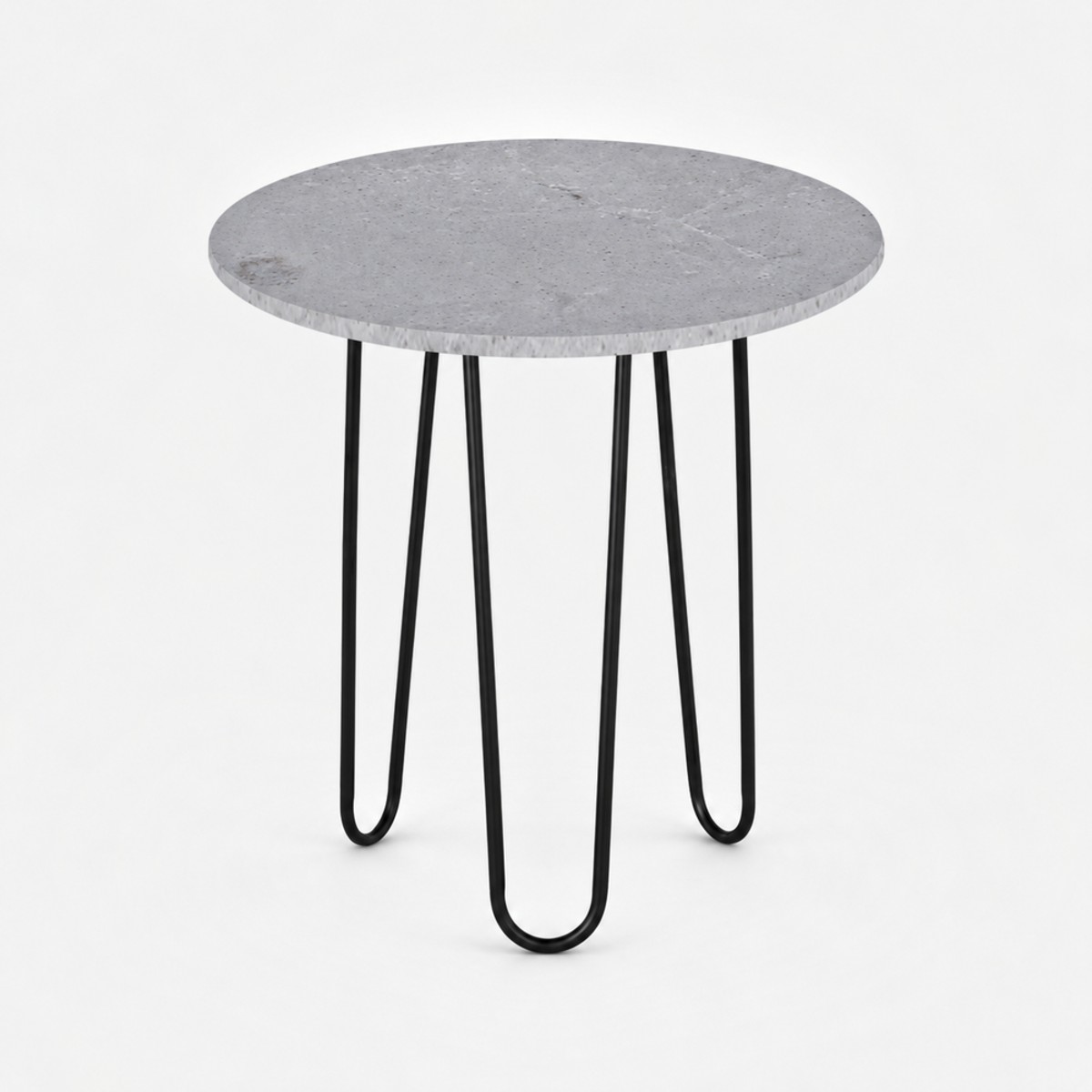 Side Table ST4 Black Steel Base – Blanco Drift