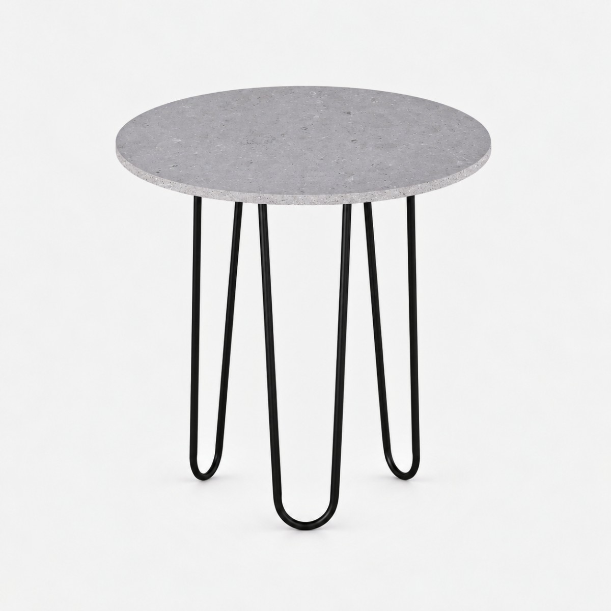 Side Table ST4 Black Steel Base – Clamshell