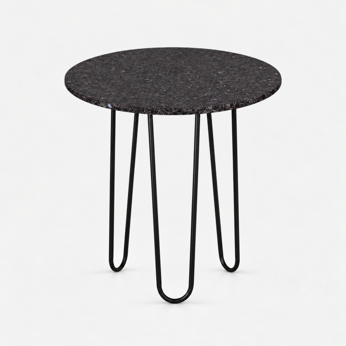 Side Table ST4 Black Steel Base – Wild Rock