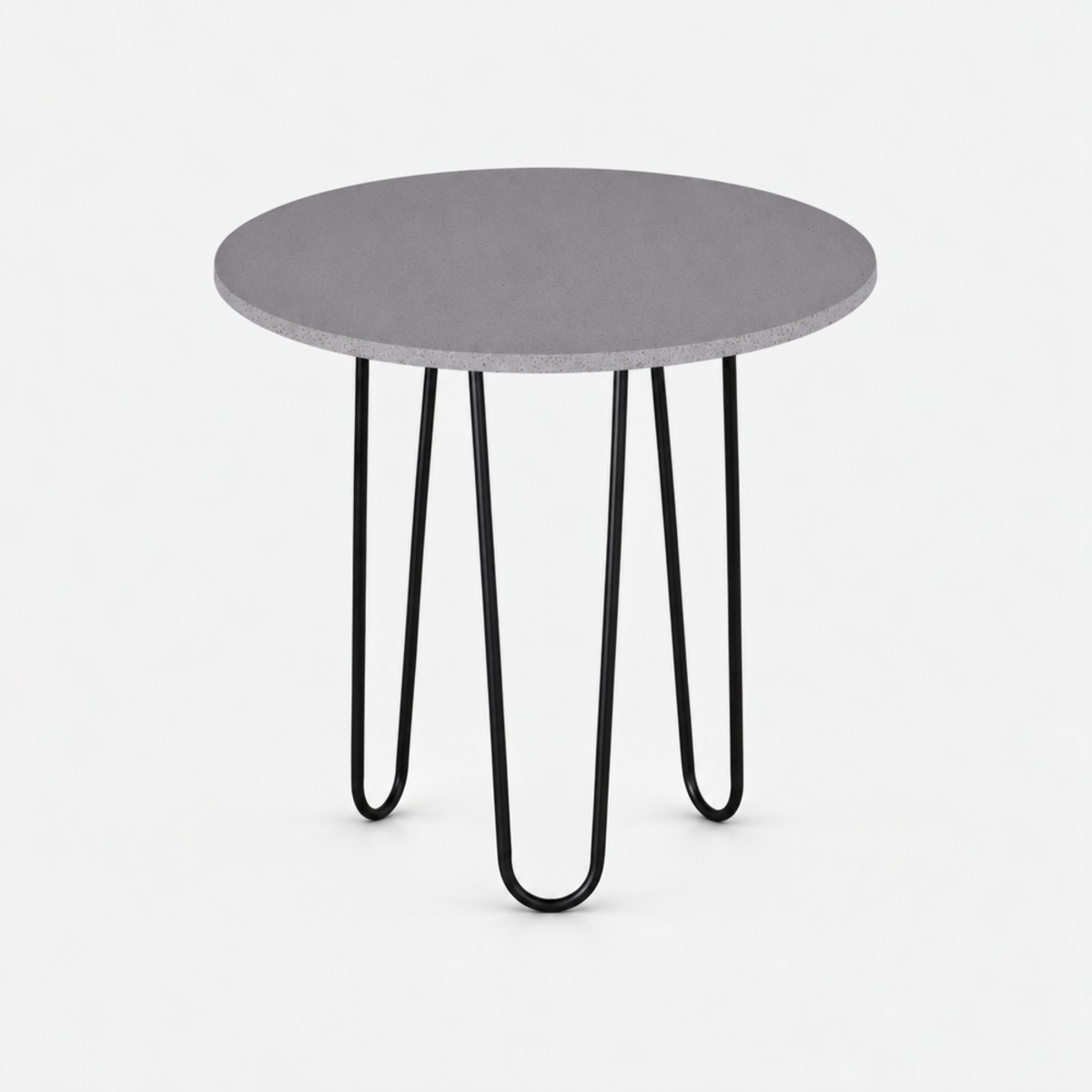 Side Table ST4 Black Steel Base – Zinc